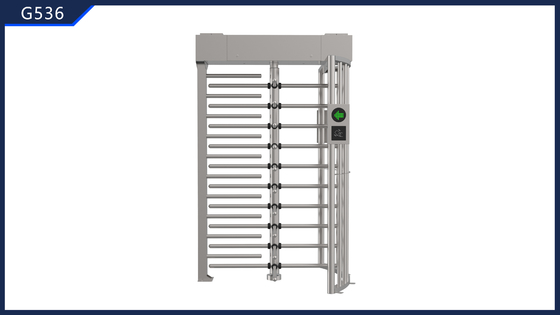 Security Control Access Full Height Turnstile Gate QR Code for Prison/Neighborhoods 220V Input