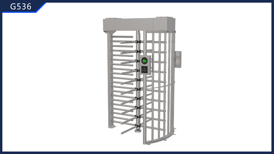 Security Control Access Full Height Turnstile Gate QR Code for Prison/Neighborhoods 220V Input
