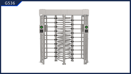 Security Control Access Full Height Turnstile Gate QR Code for Prison/Neighborhoods 220V Input