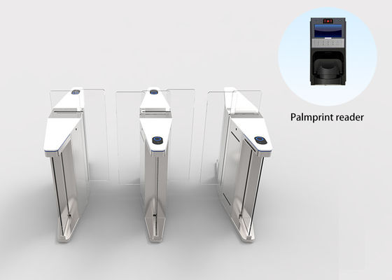 comprar Puerta corredera de control de acceso de mármol blanco con barrera de vidrio templado 1500*300*980 online manufacture