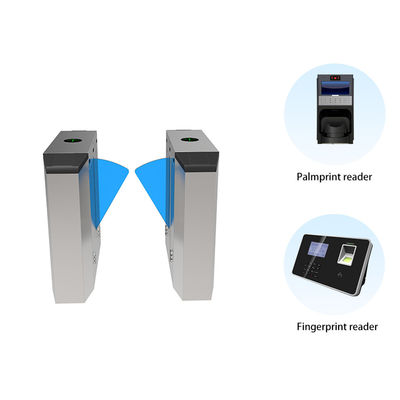 Motorized Flap Barrier Gate for Community Entrance 24V Brushed Motor and QR Code Access