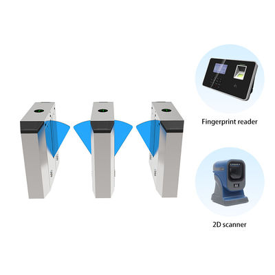 Motorized Flap Barrier Gate for Community Entrance 24V Brushed Motor and QR Code Access