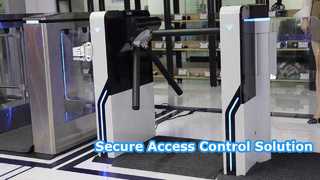 Ver demostración de control de seguridad con tarjeta magnética para gimnasio, colector RFID, trípode, torniquete, puerta, mecanismo, 24V, EF1213